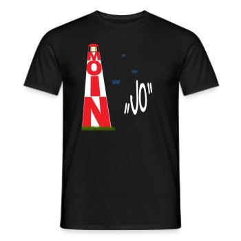 Leuchtturm Moin - Männer T-Shirt - Schwarz - Vorne - AI Model Male 178 light (178cm)