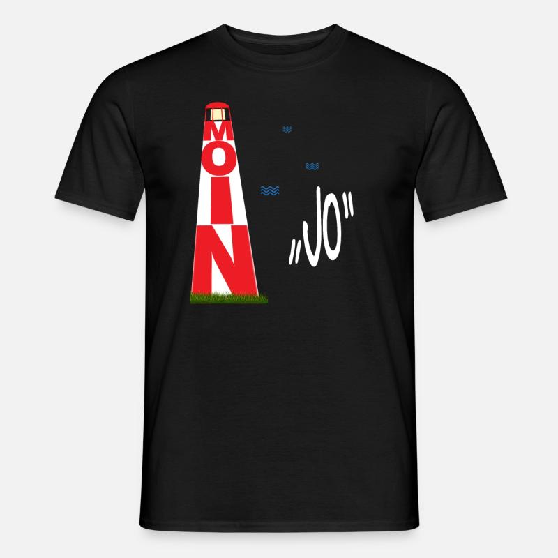 Leuchtturm Moin - Männer T-Shirt - Schwarz
