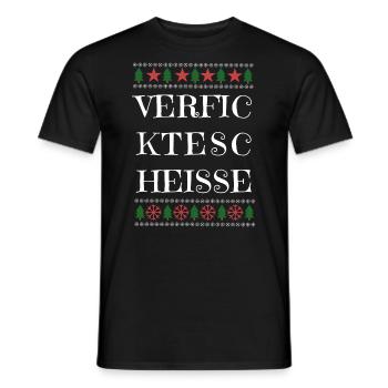 Verfickte scheiße Weinachten - Männer T-Shirt - Schwarz - Vorne - AI Model Male 178 light (178cm)