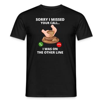 Ceramic Artist Clay Pottery - Men's T-Shirt - black - Front - AI Model Male 178 light (178cm)