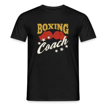 Boxing Coach Boxing Gloves Cool Boxing Coach Gift - Men's T-Shirt - black - Front - AI Model Male 178 light (178cm)