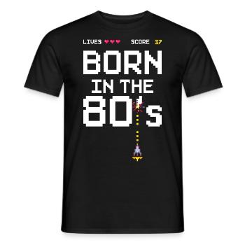 37. Geburtstag Geboren in den 80´ern Gamer Arcade - Männer T-Shirt - Schwarz - Vorne - AI Model Male 178 light (178cm)