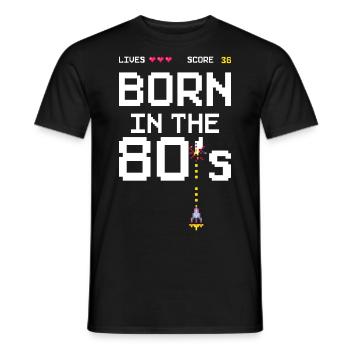 36.Geburtstag Geboren in den 80´ern Gamer Arcade - Männer T-Shirt - Schwarz - Vorne - AI Model Male 178 light (178cm)