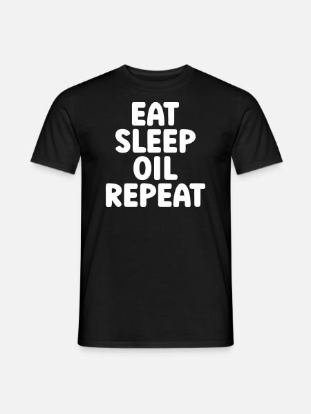 Eat Sleep Oil Repeat Massagist - Men's T-Shirt - black
