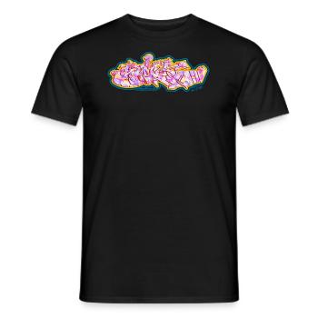 Version malade en rose - T-shirt homme - noir - Devant - AI Model Male 178 light (178cm)