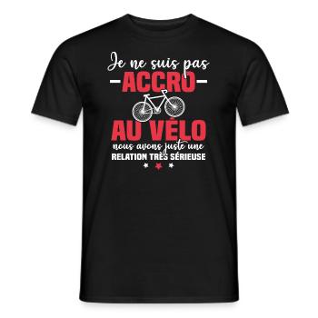 Je ne suis pas accro au vélo - T-shirt homme - noir - Devant - AI Model Male 178 light (178cm)