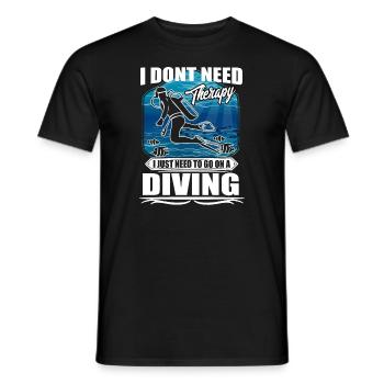 Je n’ai pas besoin de thérapie, je viens de plonger - Plongée sous-marine - T-shirt homme - noir - Devant - AI Model Male 178 light (178cm)