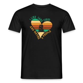 I like Cane Corso an maybe 3 other People - Männer T-Shirt - Schwarz - Vorne - AI Model Male 178 light (178cm)