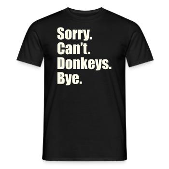 Esel - Männer T-Shirt - Schwarz - Vorne - AI Model Male 178 light (178cm)