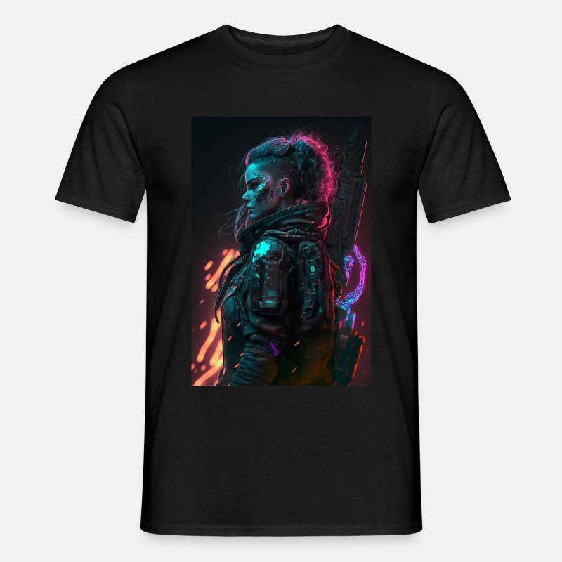 Mädchen aus der Zukunft - Männer T-Shirt - Schwarz