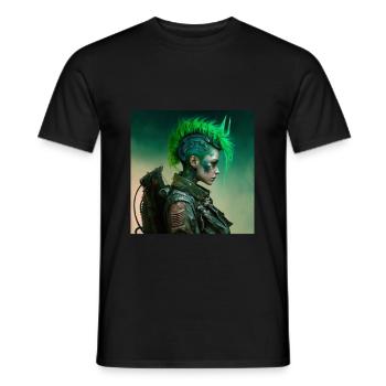Mädchen aus der Zukunft - Männer T-Shirt - Schwarz - Vorne - AI Model Male 178 light (178cm)
