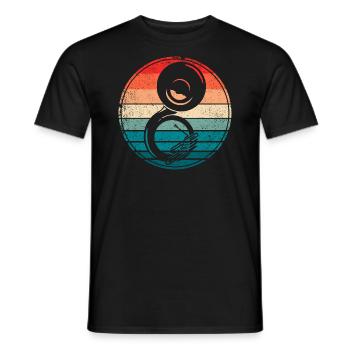 Sousaphon Blasmusik Tuba Instrument Musiker - Männer T-Shirt - Schwarz - Vorne - AI Model Male 178 light (178cm)
