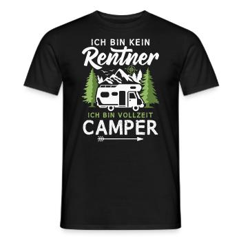 Wohnmobil Rentner Vollzeit Camper Camping - Männer T-Shirt - Schwarz - Vorne - AI Model Male 178 light (178cm)