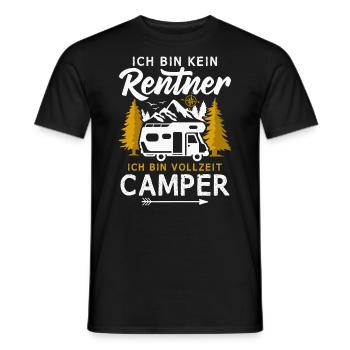 Wohnmobil Rentner Vollzeit Camper Camping - Männer T-Shirt - Schwarz - Vorne - AI Model Male 178 light (178cm)