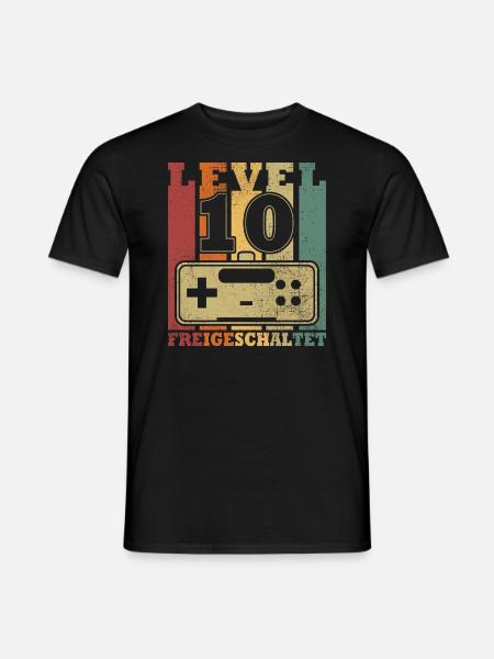 Level 10 Freigeschaltet - Männer T-Shirt - Schwarz