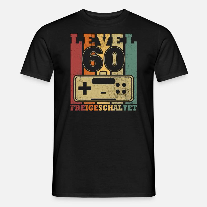 Level 60 Freigeschaltet - Männer T-Shirt - Schwarz