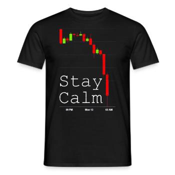 Trading de crypto-monnaie Dip Forex Trader Restez calme - T-shirt homme - noir - Devant - AI Model Male 178 light (178cm)