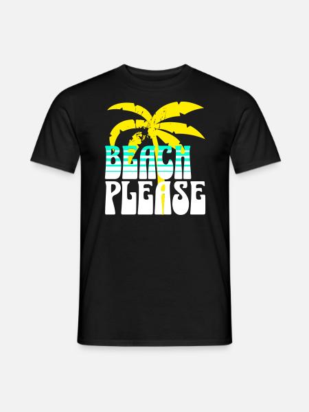 Beach Please - Men's T-Shirt - black