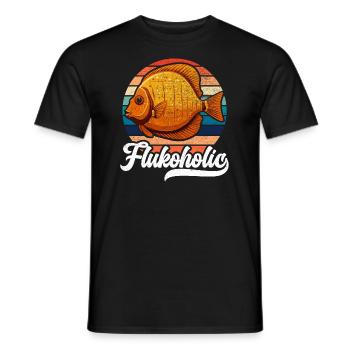 Flounder Fishing Fishing Catcher Summer Flounder - Men's T-Shirt - black - Front - AI Model Male 178 light (178cm)