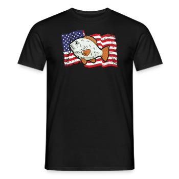 Flounder Fishing Fishing Catcher Summer Flounder - Men's T-Shirt - black - Front - AI Model Male 178 light (178cm)