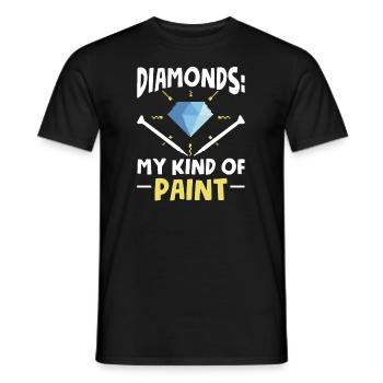 Diamond Painting Hobbyist Artist Diamond Painter - Men's T-Shirt - black - Front - AI Model Male 178 light (178cm)
