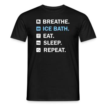 Ice Bath Challenge Ice Bucket Challenge as - Men's T-Shirt - black - Front - AI Model Male 178 light (178cm)