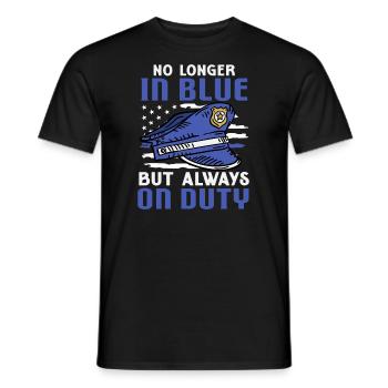 Policier à la retraite Police à la retraite - T-shirt homme - noir - Devant - AI Model Male 178 light (178cm)