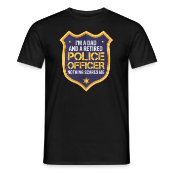 Retired Police Officer Police Retiree - Men's T-Shirt - black - Front - AI Model Male 178 light (178cm)
