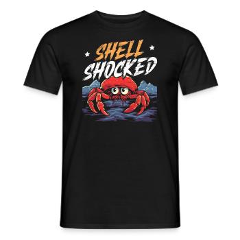 Cute Hermit Crab Crab Crustaceans - Men's T-Shirt - black - Front - AI Model Male 178 light (178cm)