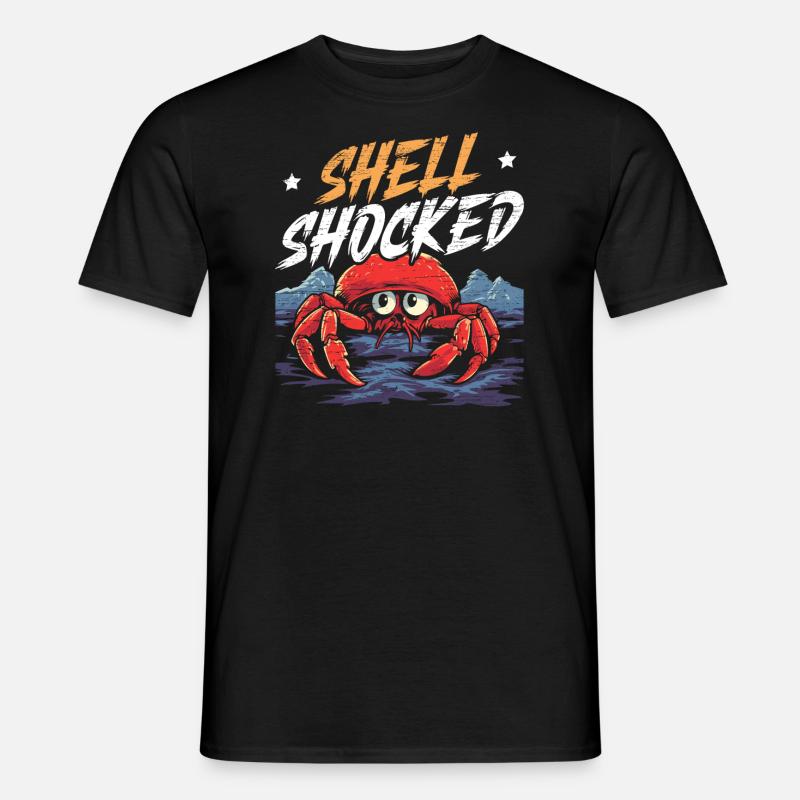 Cute Hermit Crab Crab Crustaceans - Men's T-Shirt - black