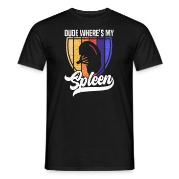 Spleen Removal Splenectomy Surgery Funny Saying - Men's T-Shirt - black - Front - AI Model Male 178 light (178cm)