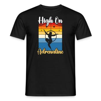 Retro Trapezkünstler Zirkus-Artist Akrobatik - Männer T-Shirt - Schwarz - Vorne - AI Model Male 178 light (178cm)