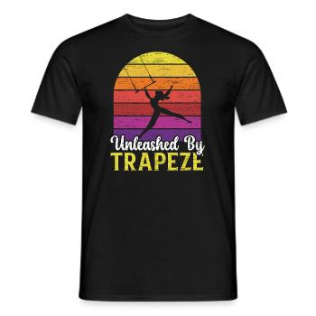 Retro Trapeze Artist Circus Artist Acrobatics - Men's T-Shirt - black - Front - AI Model Male 178 light (178cm)