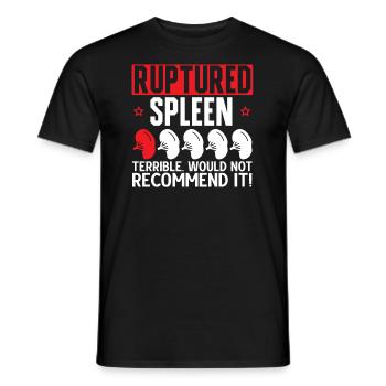 Spleen Removal Splenectomy Surgery Funny Saying - Men's T-Shirt - black - Front - AI Model Male 178 light (178cm)