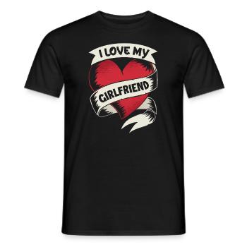 14. Februar Valentinstag-Geschenk FreundinLiebe - Männer T-Shirt - Schwarz - Vorne - AI Model Male 178 light (178cm)
