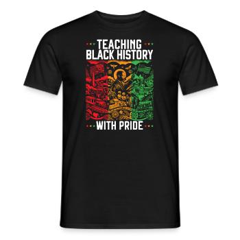 Black History Month Black Pride Educator Teacher - Men's T-Shirt - black - Front - AI Model Male 178 light (178cm)