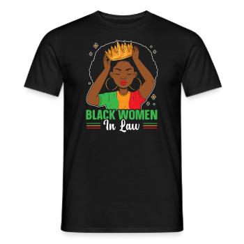 Black History Black Pride Attorney at Law - Men's T-Shirt - black - Front - AI Model Male 178 light (178cm)