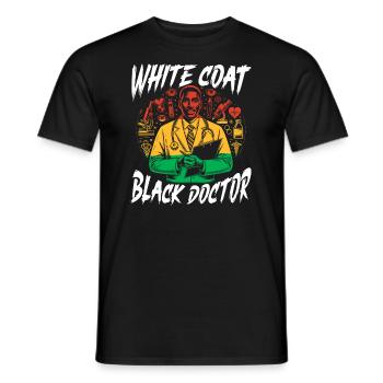 Schwarze Geschichte Afroamerikaner Arzt Doktor - Männer T-Shirt - Schwarz - Vorne - AI Model Male 178 light (178cm)