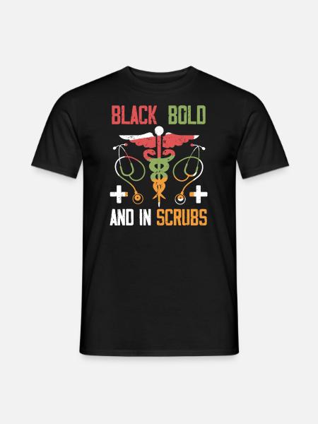 Black History Black Pride Arzt Krankenschwester - Männer T-Shirt - Schwarz