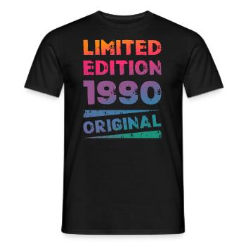 Limited Edition Birthday Party Vintage 1990's - Men's T-Shirt - black - Front - AI Model Male 178 light (178cm)