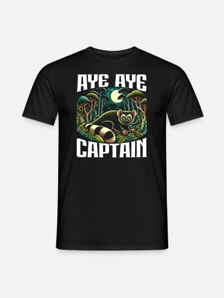 Aye Aye Lemur Sød abe Madagaskar - Mænd T-shirt - sort