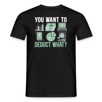 Comptable Contrôleur Comptable Responsable Financier - T-shirt homme - noir - Devant - AI Model Male 178 light (178cm)