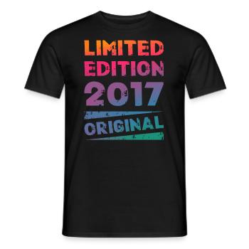 Limited Edition Geburtstag Party Jahrgang 2017 - Männer T-Shirt - Schwarz - Vorne - AI Model Male 178 light (178cm)