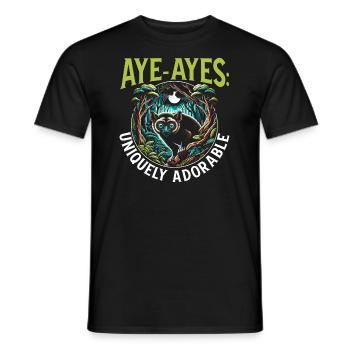 Aye Aye Lemur Süsser Affe Madagaskar - Männer T-Shirt - Schwarz - Vorne - AI Model Male 178 light (178cm)