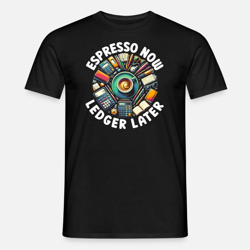 Comptable Contrôleur Comptabilité Café - T-shirt homme - noir