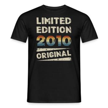 Limited Edition Birthday Party Vintage 2010 - Men's T-Shirt - black - Front - AI Model Male 178 light (178cm)