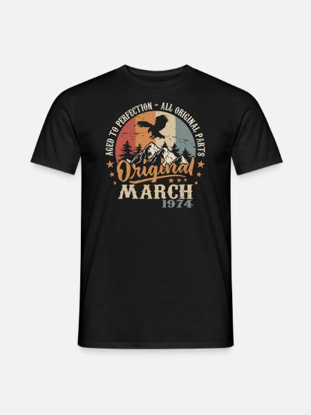 März 1974 Jubiläum 1974 Legenden März 1974 - Mænd T-shirt - sort