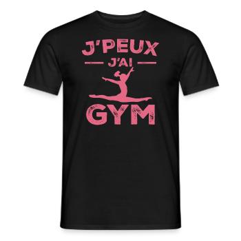 Gymnastik-Geschenk - Ich kann nicht ins Fitnessstudio - Männer T-Shirt - Schwarz - Vorne - AI Model Male 178 light (178cm)
