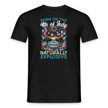 Vierter Juli Geburtstag Patriotisch 4. Juli Usa - Männer T-Shirt - Schwarz - Vorne - AI Model Male 178 light (178cm)