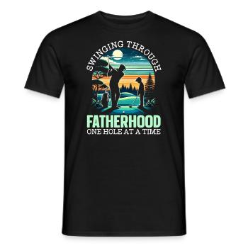 Father's Day Golfers Golfers Paternity - Men's T-Shirt - black - Front - AI Model Male 178 light (178cm)